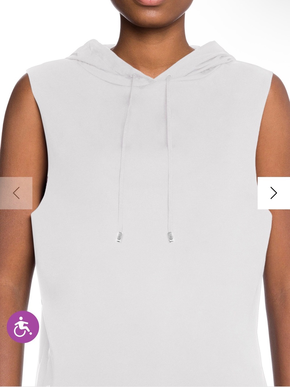 Wolford Pure Hooded Sleeveless Top in White Size XS NWT $175